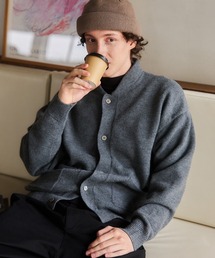 【MAISON CLUB】Wool Over Knit MA-1 Cardigan / ウールオーバーニットカーディガン KKP