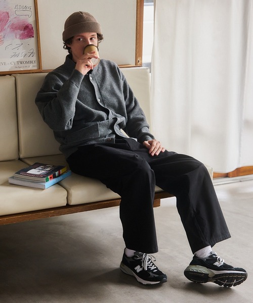 MAISON CLUB(メゾンクラブ)の「【MAISON CLUB】Wool Over Knit MA-1 Cardigan / ウールオーバーニットカーディガン KKP(カーディガン/ボレロ・メンズ・ベージュ/ブラック/グレー・L/M)」の15枚目の写真