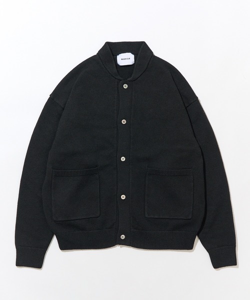 MAISON CLUB(メゾンクラブ)の「【MAISON CLUB】Wool Over Knit MA-1 Cardigan / ウールオーバーニットカーディガン KKP(カーディガン/ボレロ・メンズ・ベージュ/ブラック/グレー・L/M)」の16枚目の写真