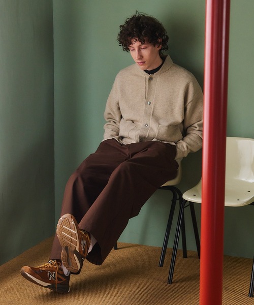 MAISON CLUB(メゾンクラブ)の「【MAISON CLUB】Wool Over Knit MA-1 Cardigan / ウールオーバーニットカーディガン KKP(カーディガン/ボレロ・メンズ・ベージュ/ブラック/グレー・L/M)」の7枚目の写真
