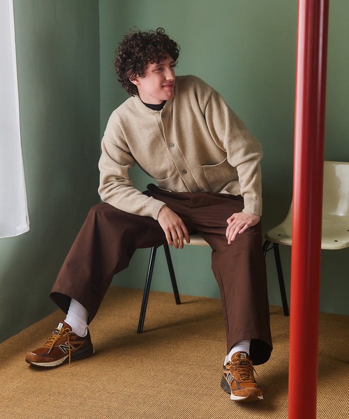 MAISON CLUB(メゾンクラブ)の「【MAISON CLUB】Wool Over Knit MA-1 Cardigan / ウールオーバーニットカーディガン KKP(カーディガン/ボレロ・メンズ・ベージュ/ブラック/グレー・L/M)」の8枚目の写真