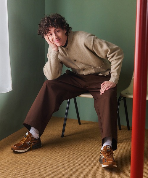 MAISON CLUB(メゾンクラブ)の「【MAISON CLUB】Wool Over Knit MA-1 Cardigan / ウールオーバーニットカーディガン KKP(カーディガン/ボレロ・メンズ・ベージュ/ブラック/グレー・L/M)」の6枚目の写真