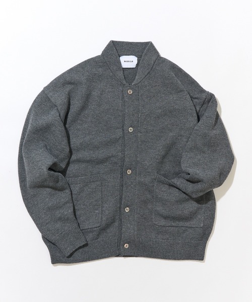 MAISON CLUB(メゾンクラブ)の「【MAISON CLUB】Wool Over Knit MA-1 Cardigan / ウールオーバーニットカーディガン KKP(カーディガン/ボレロ・メンズ・ベージュ/ブラック/グレー・L/M)」の18枚目の写真