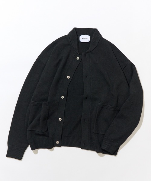 MAISON CLUB(メゾンクラブ)の「【MAISON CLUB】Wool Over Knit MA-1 Cardigan / ウールオーバーニットカーディガン KKP(カーディガン/ボレロ・メンズ・ベージュ/ブラック/グレー・L/M)」の17枚目の写真