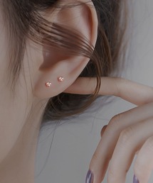 YU-KA:ミニハートCZピアス mini Heart pierce