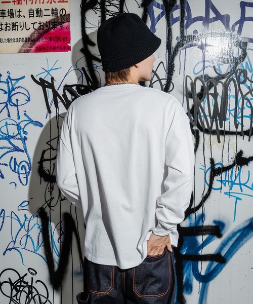 En serio TOKYO(エンソリオトーキョー)の「【SIDEWAYSTANCE】クレヨンアーティスト長袖Tシャツ(Tシャツ/カットソー・メンズ・ホワイト/ブラック・MEDIUM/X-LARGE/SMALL/LARGE)」の5枚目の写真