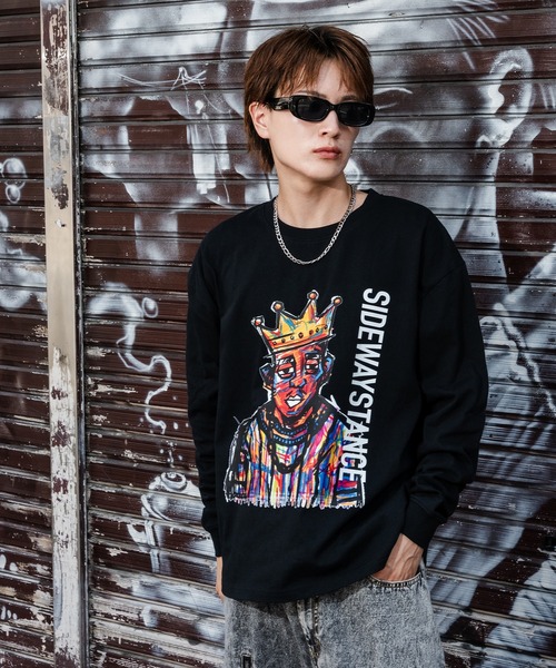 En serio TOKYO(エンソリオトーキョー)の「【SIDEWAYSTANCE】クレヨンアーティスト長袖Tシャツ(Tシャツ/カットソー・メンズ・ホワイト/ブラック・MEDIUM/X-LARGE/SMALL/LARGE)」の9枚目の写真