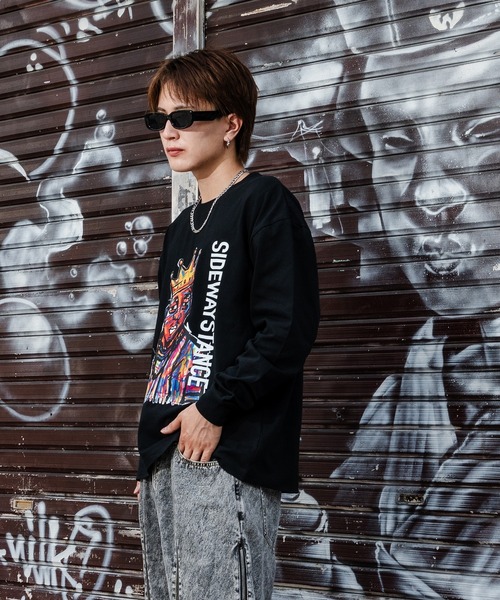 En serio TOKYO(エンソリオトーキョー)の「【SIDEWAYSTANCE】クレヨンアーティスト長袖Tシャツ(Tシャツ/カットソー・メンズ・ホワイト/ブラック・MEDIUM/X-LARGE/SMALL/LARGE)」の10枚目の写真