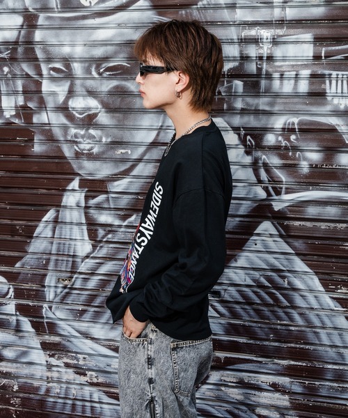 En serio TOKYO(エンソリオトーキョー)の「【SIDEWAYSTANCE】クレヨンアーティスト長袖Tシャツ(Tシャツ/カットソー・メンズ・ホワイト/ブラック・MEDIUM/X-LARGE/SMALL/LARGE)」の11枚目の写真