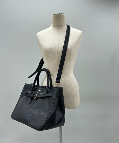 PUAL CE CIN(ピュアルセシン)の「ベルトデザイン2WAYバッグ(トートバッグ・レディース・ブラック・FREE)」の2枚目の写真