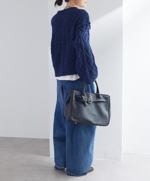 PUAL CE CIN(ピュアルセシン)の「ベルトデザイン2WAYバッグ(トートバッグ・レディース・ブラック・FREE)」の8枚目の写真