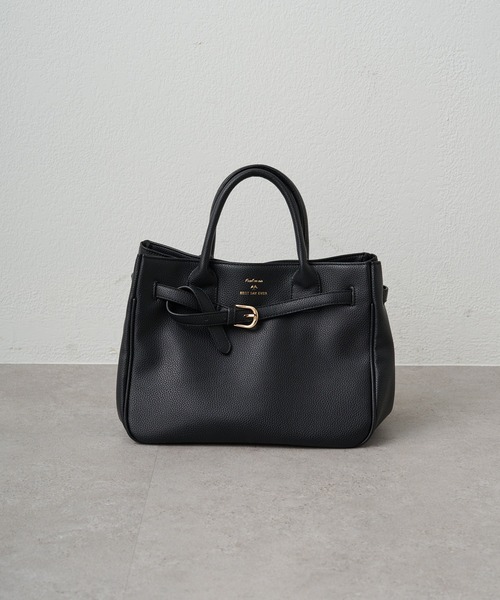 PUAL CE CIN(ピュアルセシン)の「ベルトデザイン2WAYバッグ(トートバッグ・レディース・ブラック・FREE)」の21枚目の写真