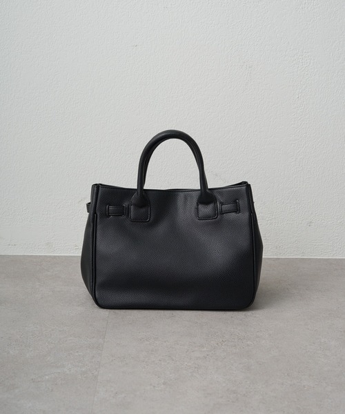 PUAL CE CIN(ピュアルセシン)の「ベルトデザイン2WAYバッグ(トートバッグ・レディース・ブラック・FREE)」の16枚目の写真