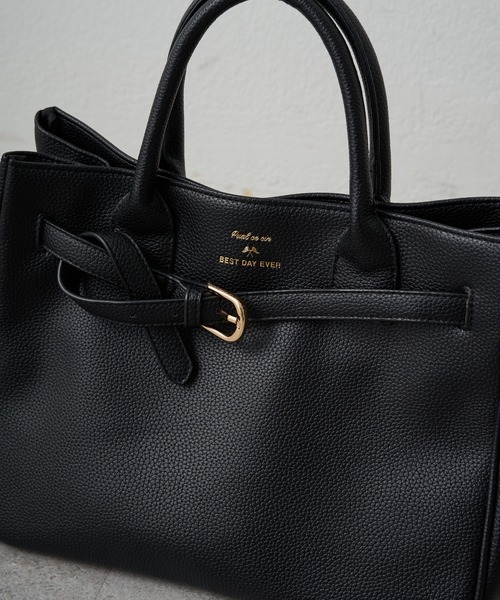 PUAL CE CIN(ピュアルセシン)の「ベルトデザイン2WAYバッグ(トートバッグ・レディース・ブラック・FREE)」の20枚目の写真