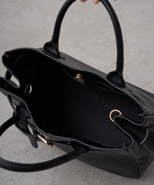 PUAL CE CIN(ピュアルセシン)の「ベルトデザイン2WAYバッグ(トートバッグ・レディース・ブラック・FREE)」の19枚目の写真