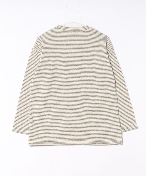 Ritzy（リッツィー）の「オーバーサイズ　起毛ボーダートップス（Tシャツ/カットソー・レディース・ベージュ/ブラウン/ダークグレー・M）」の19枚目の写真