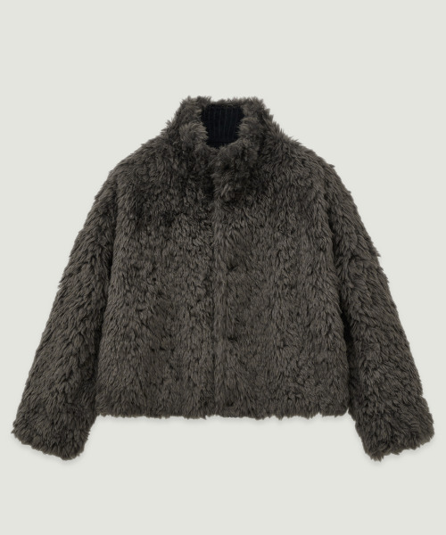 LMOOD(エルムード)の「(W) フォメ リバーシブルコーデュロイファージャケット ブラック(ムートンコート・レディース・その他・FREE)」の3枚目の写真
