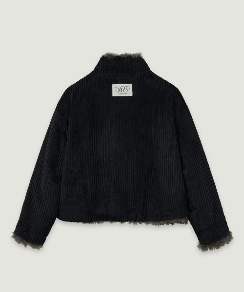 LMOOD(エルムード)の「(W) フォメ リバーシブルコーデュロイファージャケット ブラック(ムートンコート・レディース・その他・FREE)」の6枚目の写真