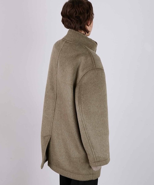 LA PEAU DE GEM（ラポドゥジェム）の「【LA PEAU DE GEM】half length mode duffle/ハーフレングスモードダッフル（ダッフルコート・レディース・ブラック・FREE）」の10枚目の写真