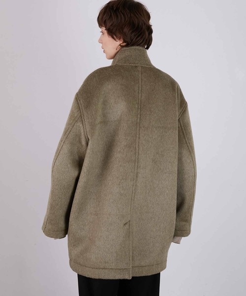 LA PEAU DE GEM（ラポドゥジェム）の「【LA PEAU DE GEM】half length mode duffle/ハーフレングスモードダッフル（ダッフルコート・レディース・ブラック・FREE）」の11枚目の写真