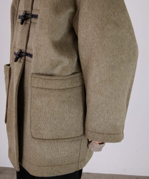 LA PEAU DE GEM（ラポドゥジェム）の「【LA PEAU DE GEM】half length mode duffle/ハーフレングスモードダッフル（ダッフルコート・レディース・ブラック・FREE）」の19枚目の写真