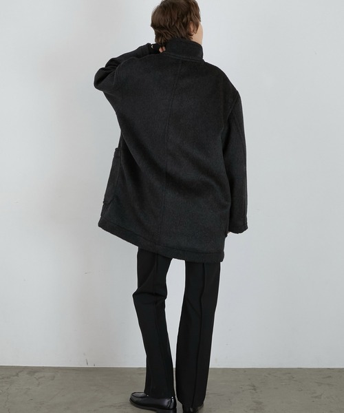 LA PEAU DE GEM（ラポドゥジェム）の「【LA PEAU DE GEM】half length mode duffle/ハーフレングスモードダッフル（ダッフルコート・レディース・ブラック・FREE）」の9枚目の写真