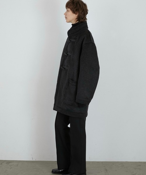 LA PEAU DE GEM（ラポドゥジェム）の「【LA PEAU DE GEM】half length mode duffle/ハーフレングスモードダッフル（ダッフルコート・レディース・ブラック・FREE）」の8枚目の写真