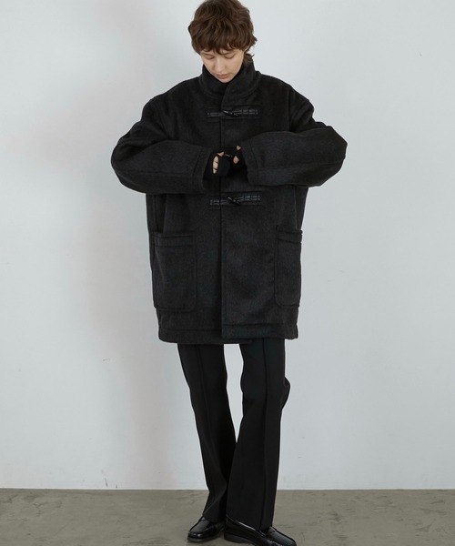 LA PEAU DE GEM（ラポドゥジェム）の「【LA PEAU DE GEM】half length mode duffle/ハーフレングスモードダッフル（ダッフルコート・レディース・ブラック・FREE）」の7枚目の写真