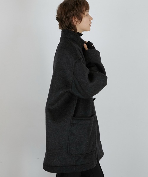 LA PEAU DE GEM（ラポドゥジェム）の「【LA PEAU DE GEM】half length mode duffle/ハーフレングスモードダッフル（ダッフルコート・レディース・ブラック・FREE）」の6枚目の写真