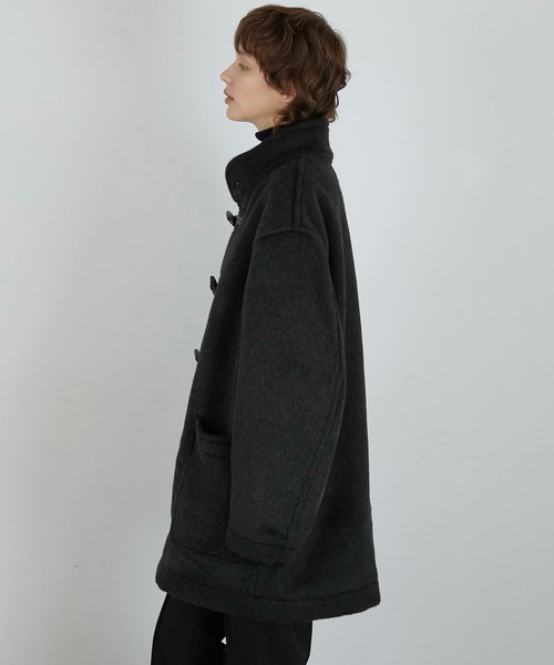 LA PEAU DE GEM（ラポドゥジェム）の「【LA PEAU DE GEM】half length mode duffle/ハーフレングスモードダッフル（ダッフルコート・レディース・ブラック・FREE）」の4枚目の写真