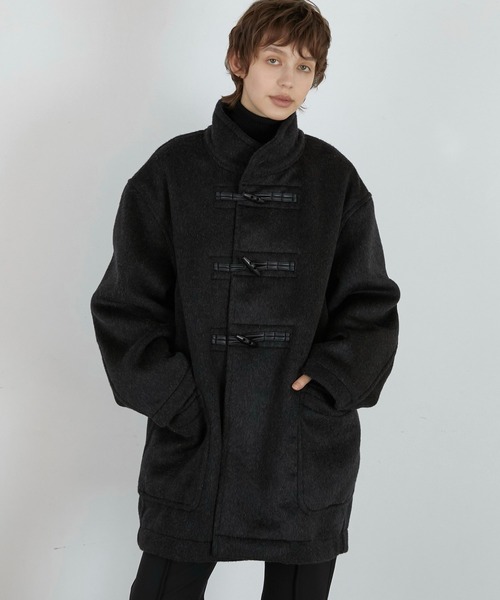 LA PEAU DE GEM（ラポドゥジェム）の「【LA PEAU DE GEM】half length mode duffle/ハーフレングスモードダッフル（ダッフルコート・レディース・ブラック・FREE）」の2枚目の写真