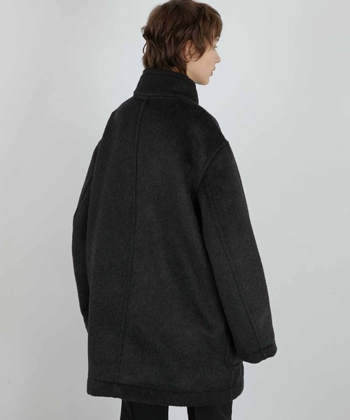 LA PEAU DE GEM（ラポドゥジェム）の「【LA PEAU DE GEM】half length mode duffle/ハーフレングスモードダッフル（ダッフルコート・レディース・ブラック・FREE）」の5枚目の写真