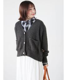 Te chichi TERRASSE（テチチテラス）の「ブークレパール釦Vネックカーディガン（カーディガン/ボレロ）」