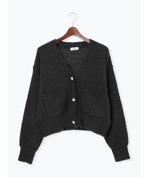 Te chichi TERRASSE（テチチテラス）の「ブークレパール釦Vネックカーディガン（カーディガン/ボレロ・レディース・イエロー/ブルー/オフホワイト/チャコールグレー・F）」の18枚目の写真