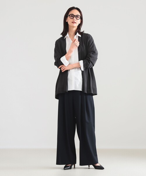 Demi-Luxe BEAMS（デミルクス ビームス）の「18ゲージ コットンアセテート ロングカーディガン（カーディガン/ボレロ・レディース・ブラック系その他4/ベージュ・ONE SIZE）」の5枚目の写真