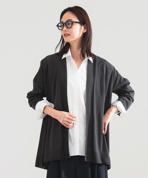 Demi-Luxe BEAMS（デミルクス ビームス）の「18ゲージ コットンアセテート ロングカーディガン（カーディガン/ボレロ・レディース・ブラック系その他4/ベージュ・ONE SIZE）」の7枚目の写真