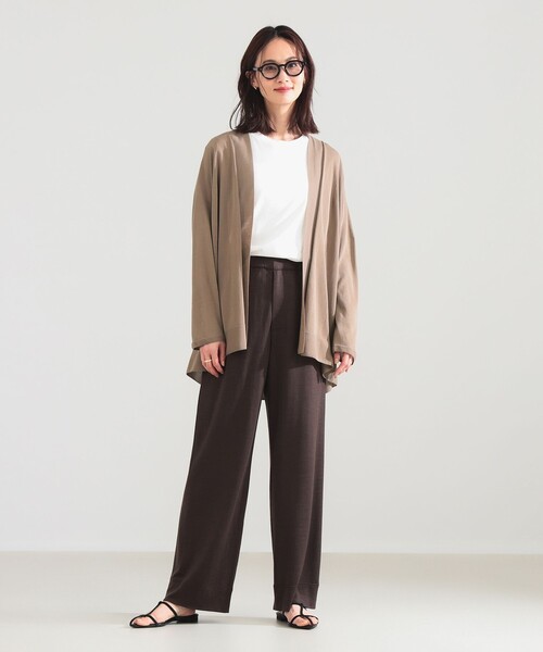 Demi-Luxe BEAMS（デミルクス ビームス）の「18ゲージ コットンアセテート ロングカーディガン（カーディガン/ボレロ・レディース・ブラック系その他4/ベージュ・ONE SIZE）」の8枚目の写真