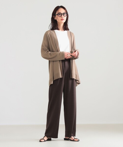 Demi-Luxe BEAMS（デミルクス ビームス）の「18ゲージ コットンアセテート ロングカーディガン（カーディガン/ボレロ・レディース・ブラック系その他4/ベージュ・ONE SIZE）」の10枚目の写真