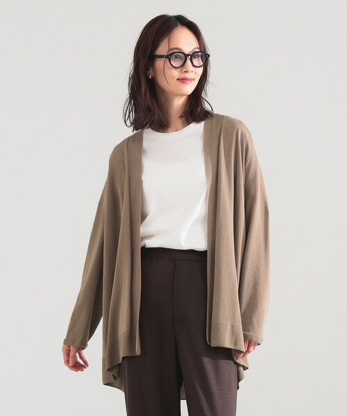 Demi-Luxe BEAMS（デミルクス ビームス）の「18ゲージ コットンアセテート ロングカーディガン（カーディガン/ボレロ・レディース・ブラック系その他4/ベージュ・ONE SIZE）」の11枚目の写真