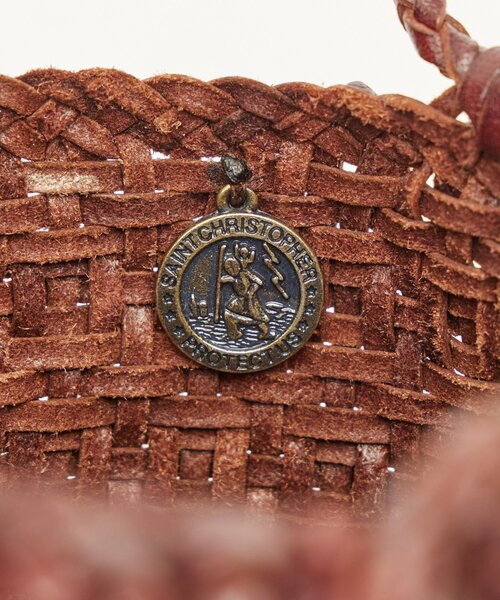 BEARDSLEY（ビアズリー）の「《dragon》レザーミニバッグ（ハンドバッグ・レディース・ブラウン/ネイビー・FREE）」の9枚目の写真