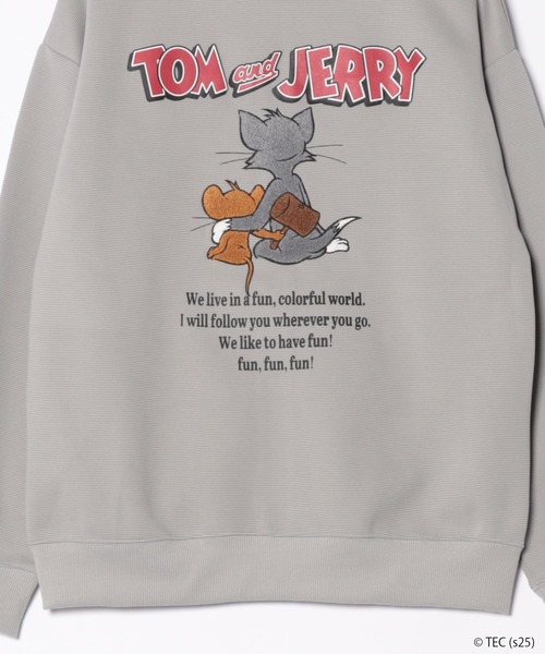 Tom＆Jerry（トムアンドジェリー）の「【公式】トムとジェリー　アップリケ&サガラジップパーカー（パーカー・レディース・ブラック/グレー・L/M）」の4枚目の写真