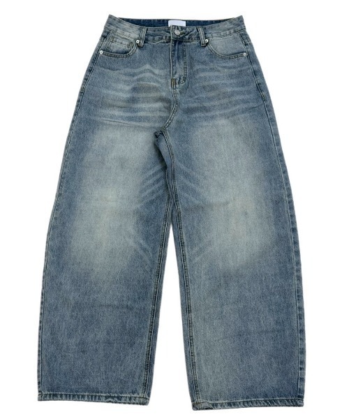 Chikashitsu +(チカシツプラス)の「【Chikashitsu +】brush wide leg denim pants / 【チカシツプラス】ブラッシュワイドデニムパンツ <着用動画あり>(デニムパンツ・メンズ・ブルー/ブルー系その他/ブラック・S/M/L)」の18枚目の写真
