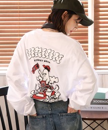 【VISION STREET WEAR/ヴィジョンストリートウェア】Sneaker Ghost L/S/ゴースト バックプリント オーバーサイズ ロンT