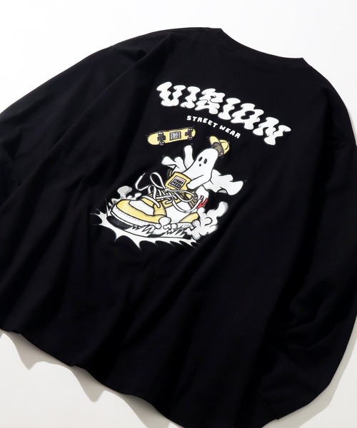 VISION STREET WEAR(ヴィジョンストリートウェア)の「【VISION STREET WEAR/ヴィジョンストリートウェア】Sneaker Ghost L/S/ゴースト バックプリント オーバーサイズ ロンT(Tシャツ/カットソー・メンズ・ブラック/ライトグレー/ホワイト・L/LL/M)」の5枚目の写真