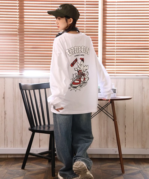 VISION STREET WEAR(ヴィジョンストリートウェア)の「【VISION STREET WEAR/ヴィジョンストリートウェア】Sneaker Ghost L/S/ゴースト バックプリント オーバーサイズ ロンT(Tシャツ/カットソー・メンズ・ブラック/ライトグレー/ホワイト・L/LL/M)」の19枚目の写真