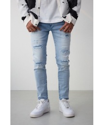 AZUL by moussy | AZUL DENIM リペアスキニー(デニムパンツ)