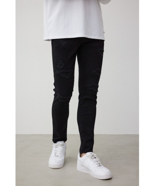 AZUL by moussy（アズールバイマウジー）の「AZUL DENIM リペアスキニー（デニムパンツ・メンズ・ブルー/ライトブルー/ブラック/ライトブラック・SMALL/MEDIUM/X-LARGE/X-SMALL/LARGE）」の16枚目の写真