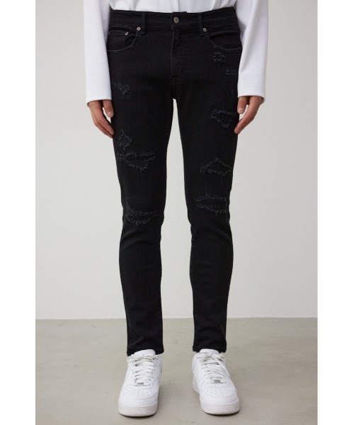 AZUL by moussy（アズールバイマウジー）の「AZUL DENIM リペアスキニー（デニムパンツ・メンズ・ブルー/ライトブルー/ブラック/ライトブラック・SMALL/MEDIUM/X-LARGE/X-SMALL/LARGE）」の19枚目の写真