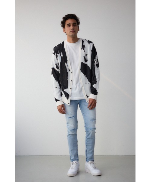 AZUL by moussy（アズールバイマウジー）の「AZUL DENIM リペアスキニー（デニムパンツ・メンズ・ブルー/ライトブルー/ブラック/ライトブラック・SMALL/MEDIUM/X-LARGE/X-SMALL/LARGE）」の5枚目の写真