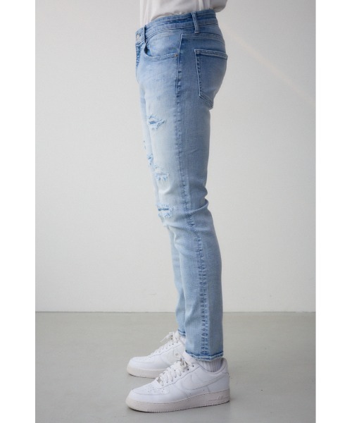 AZUL by moussy（アズールバイマウジー）の「AZUL DENIM リペアスキニー（デニムパンツ・メンズ・ブルー/ライトブルー/ブラック/ライトブラック・SMALL/MEDIUM/X-LARGE/X-SMALL/LARGE）」の7枚目の写真